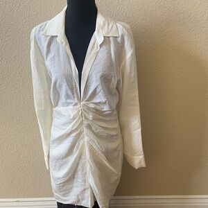 Zara Cream Shirt Dress